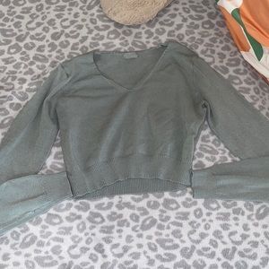 John Galt cropped long sleeve